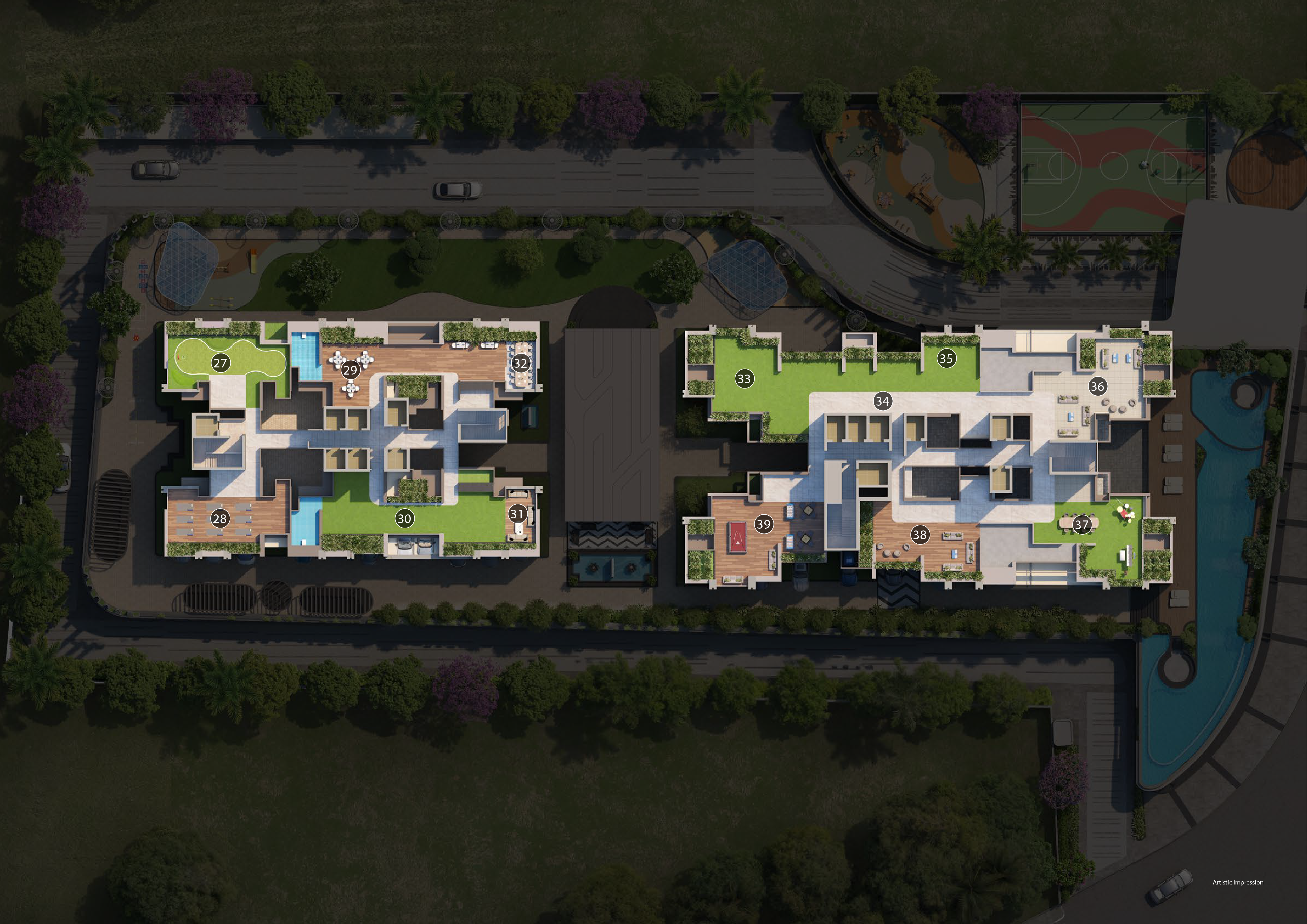 Highness Rooftop Level Amenities Plan Map